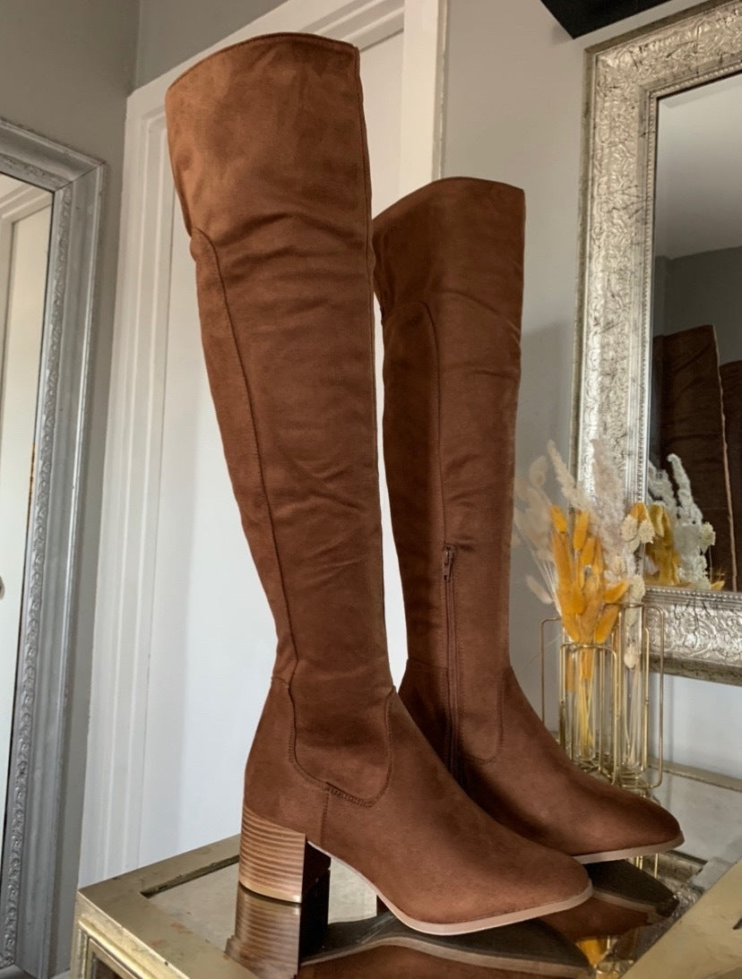 MADISON RIDING BOOTS -Expresso – Blush