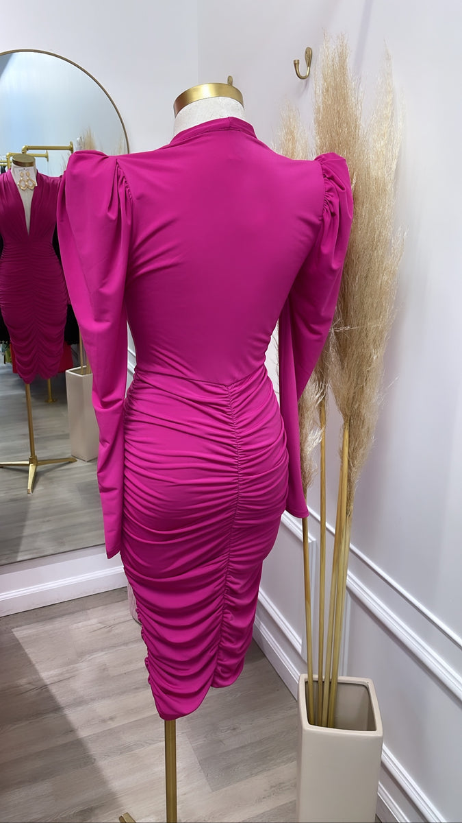 EMMA MIDI DRESS PINK Mrs. Blush