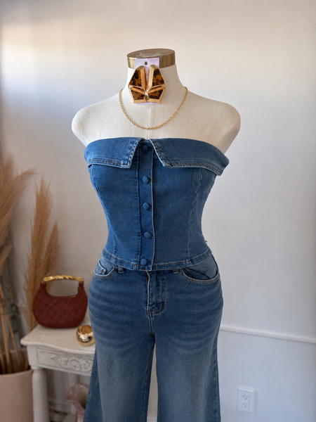 DENIM MUSE TOP