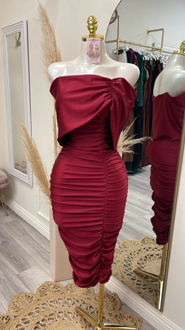 SIENNA MIDI- BURGUNDY