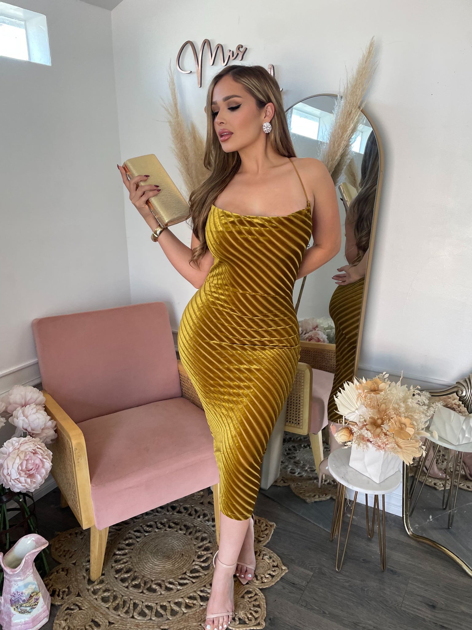 THE MIDNIGHT AURA DRESS- MARIGOLD