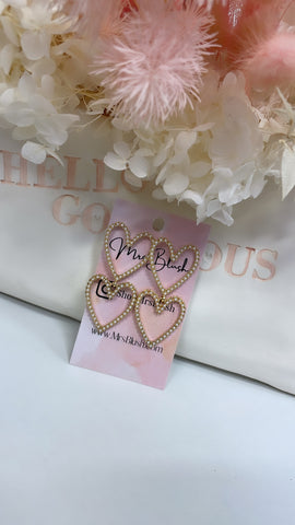 PERLA HEART EARRINGS