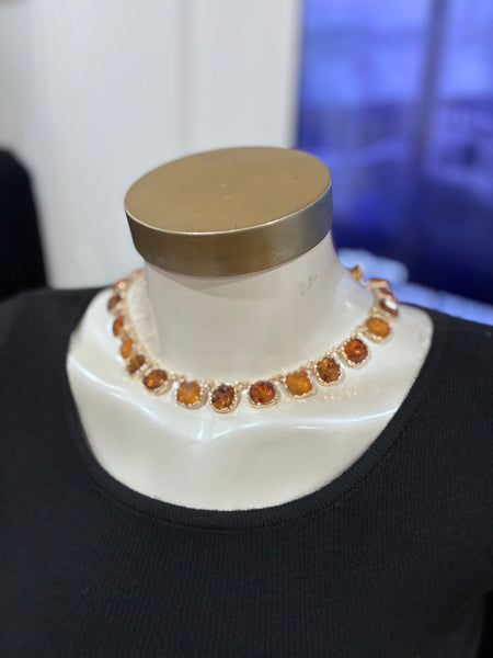 AMBER GLOW GEMSTONE NECKLACE