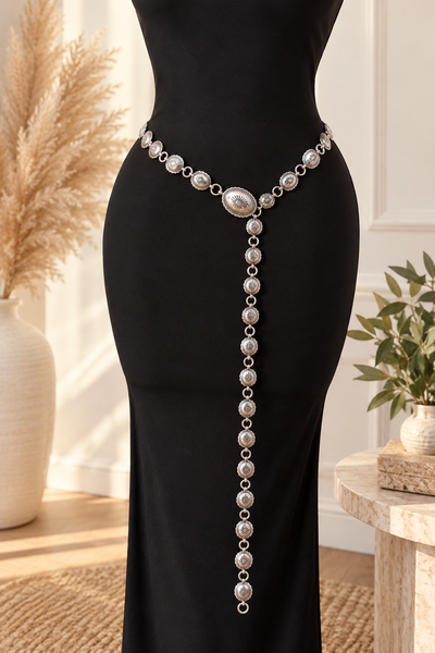 SILVER MESA CONCHO CHAIN BELT