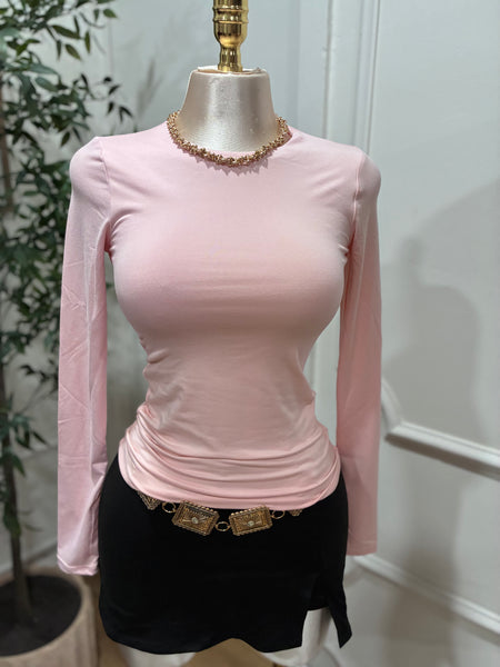 ESSENTIAL DOUBLE LAYERED TOP- PINK