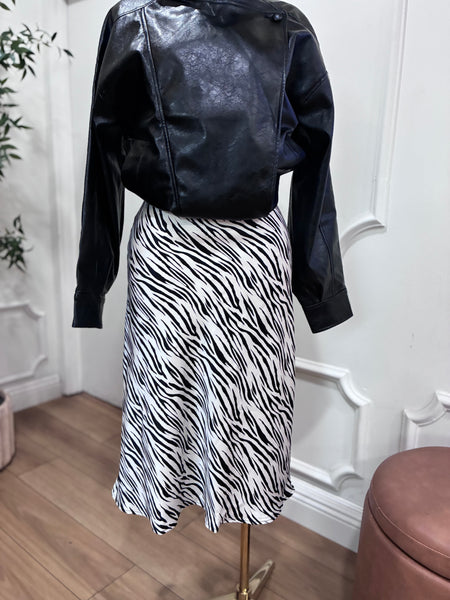 ZEBRA MIDI SKIRT