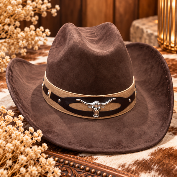 RODEO NIGHTS WESTERN HAT- CHOCOLATE