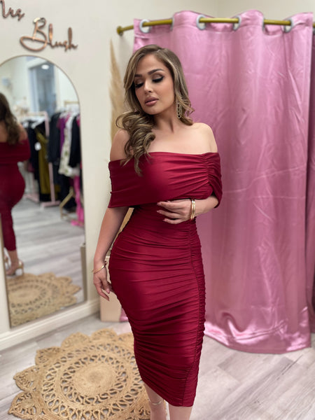 SIENNA MIDI- BURGUNDY