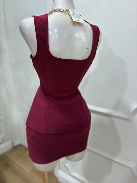 VALENCIA SET- BURGUNDY