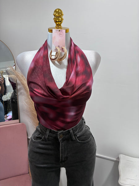 IT GIRL HALTER TOP- MARBLED