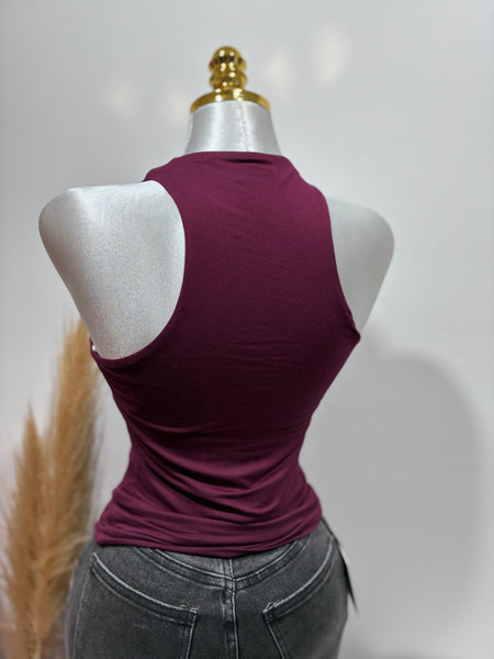 BUTTER SOFT RACERBACK- MERLOT
