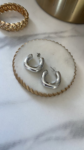 LENNON EARRINGS- SILVER