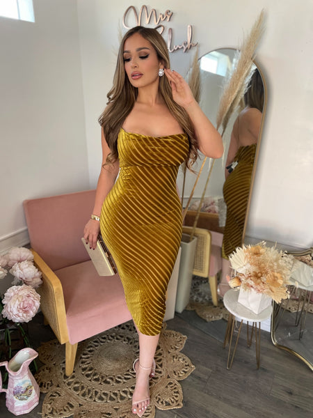 THE MIDNIGHT AURA DRESS- MARIGOLD