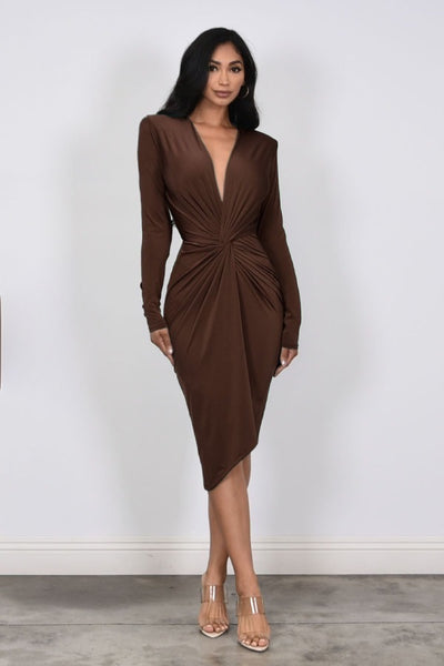 THE MARISOL MIDI- CHOCOLATE