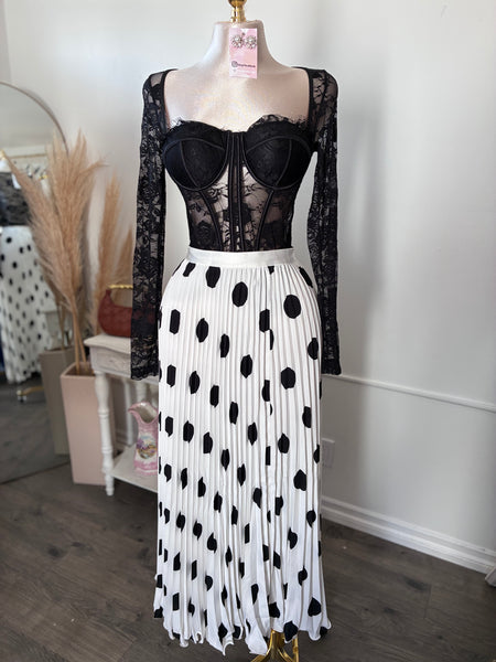 POLKA DOT MIDI SKIRT
