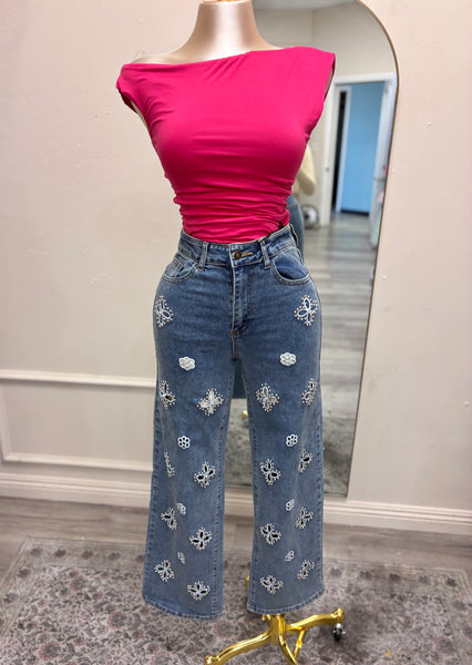 CRYSTAL BLOOM JEANS