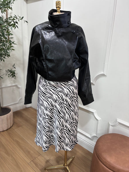 ZEBRA MIDI SKIRT