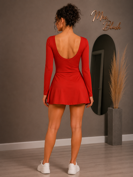 MADISON ACTIVE DRESS- CHERRY