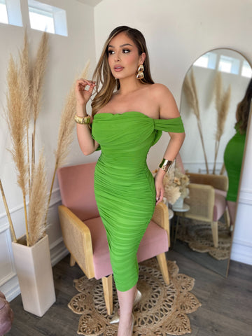 CHARLOTTE MIDI- AVOCADO