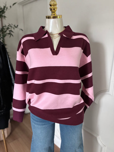 The Luxe Rugby Knit Sweater