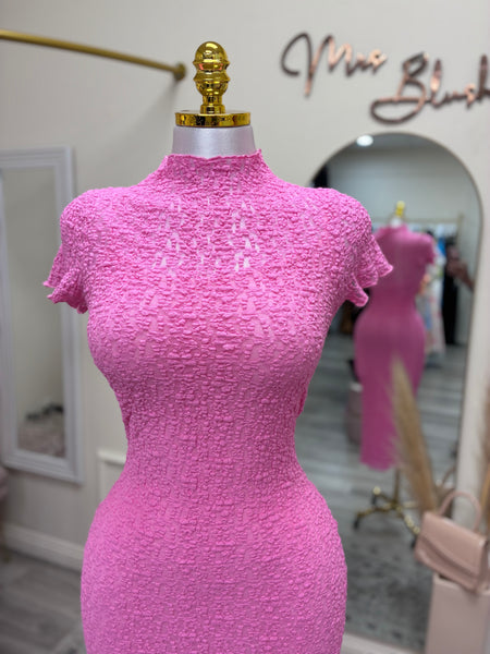 MILA LACE DRESS- PINK