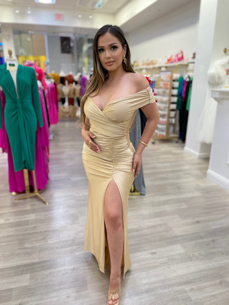 ANABELLA COUTURE DRESS- GOLD