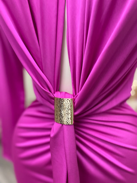 VALENTINA LUXE MIDI- FUCHSIA