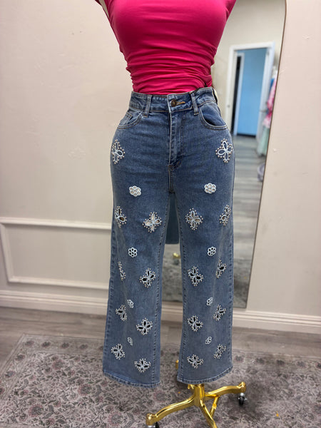 CRYSTAL BLOOM JEANS