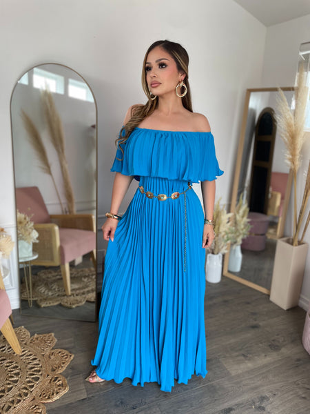 JASMINE RESORT DRESS- TURQUOISE