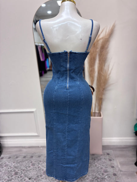 DAKOTA NIGHTS DENIM MIDI