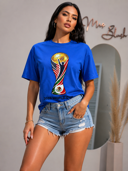 WORLD CUP FEVER TEE- ROYAL
