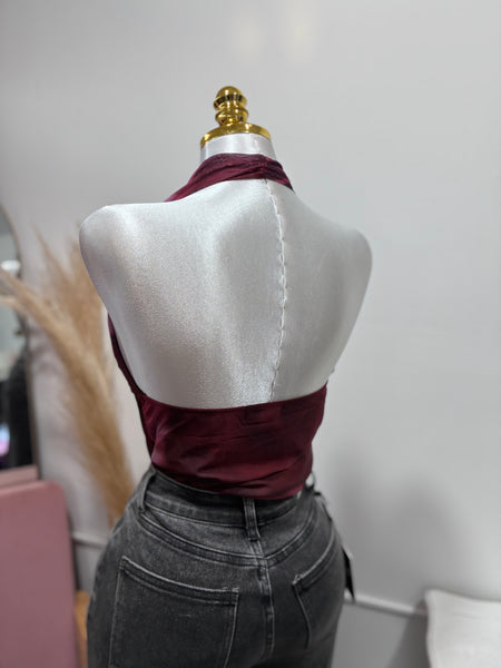 IT GIRL HALTER TOP- MARBLED