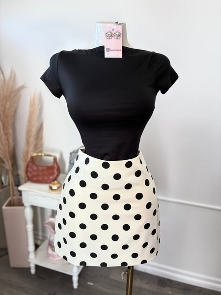 PARIS POLKA MINI SKIRT