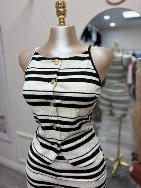 MONACO STRIPE SHORT SET