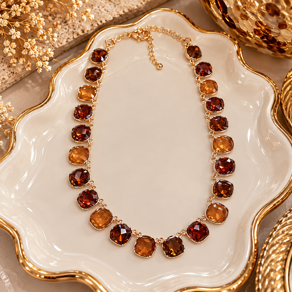 AMBER GLOW GEMSTONE NECKLACE
