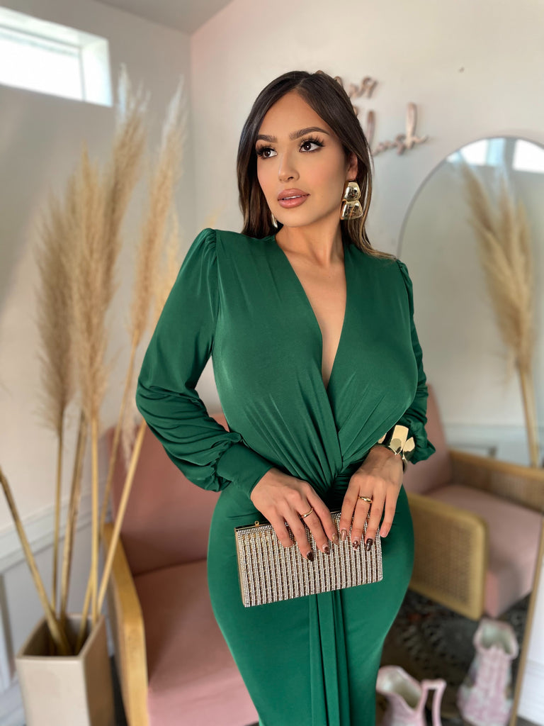 ELARA COUTURE DRESS- GREEN Mrs. Blush ELARA COUTURE DRESS- GREEN Mrs. Blush