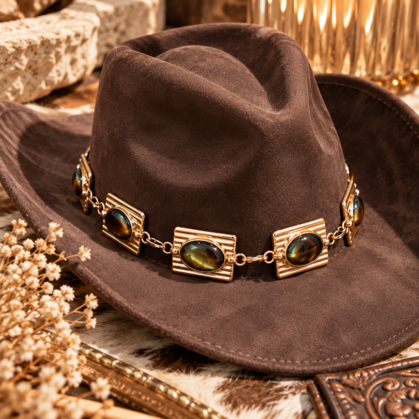 THE SIENNA WESTERN HAT-BROWN