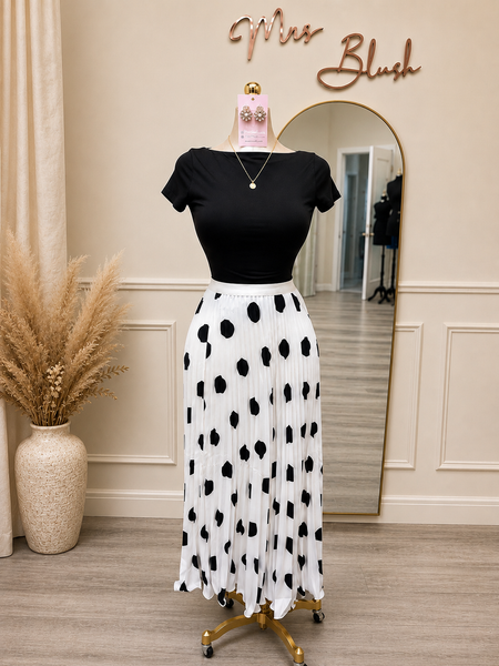 POLKA DOT MIDI SKIRT