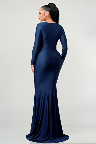 DANITZA COUTURE DRESS- NAVY