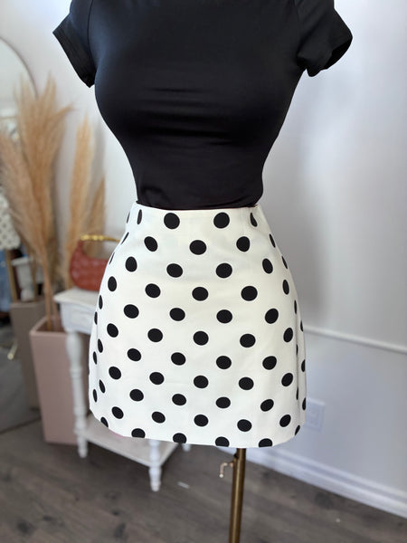 PARIS POLKA MINI SKIRT
