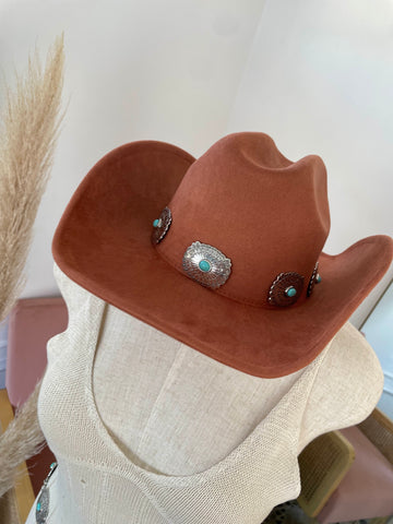 RUNNING WILD WESTERN HAT-RUST