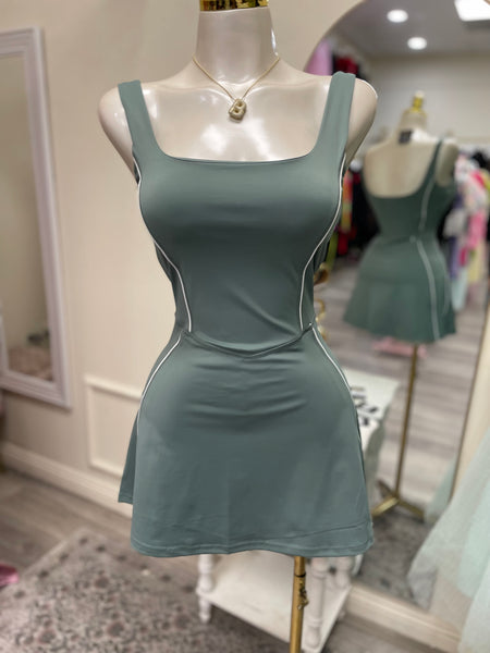 THE MILA ACTIVE DRESS- SAGE