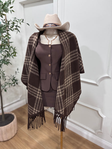 THE DAKOTA FRINGE PONCHO
