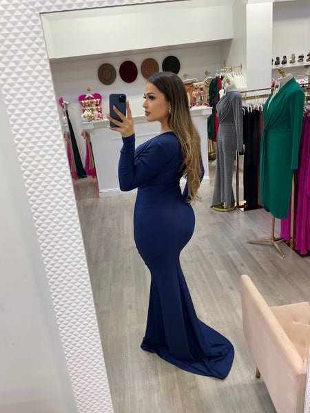 DANITZA COUTURE DRESS- NAVY