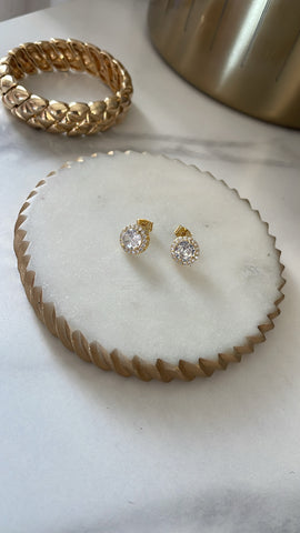 MARCELINE STUDS- GOLD DIPPED