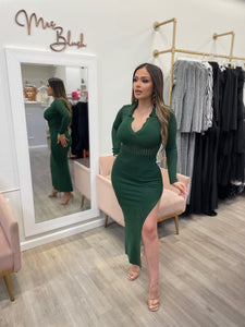 JANETH MIDI- HUNTER GREEN