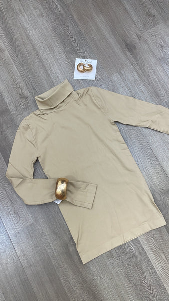 SMOOTH TURTLENECK- NUDE