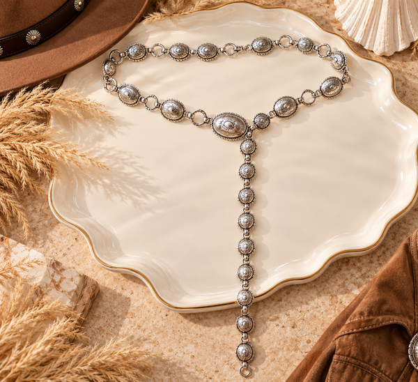 SILVER MESA CONCHO CHAIN BELT