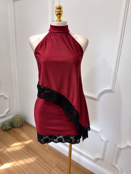 VALENCIA LACE SET- BURGUNDY