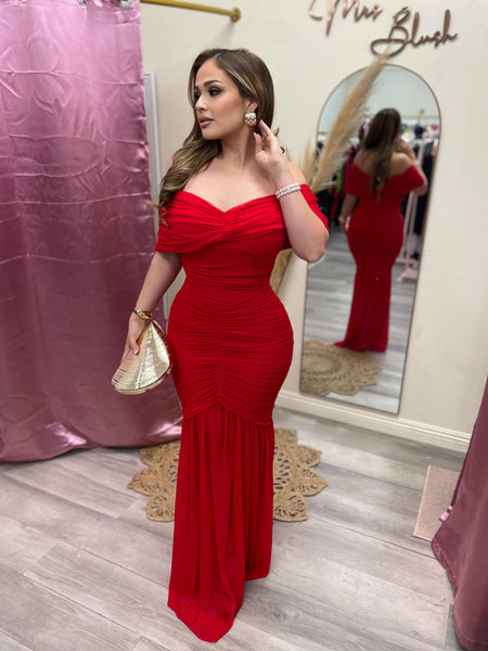 CRESSIDA COUTURE DRESS- RED